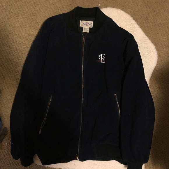 Silver Star Canadian Classic unisex navy blue bomber jacket - Picture 1 of 6